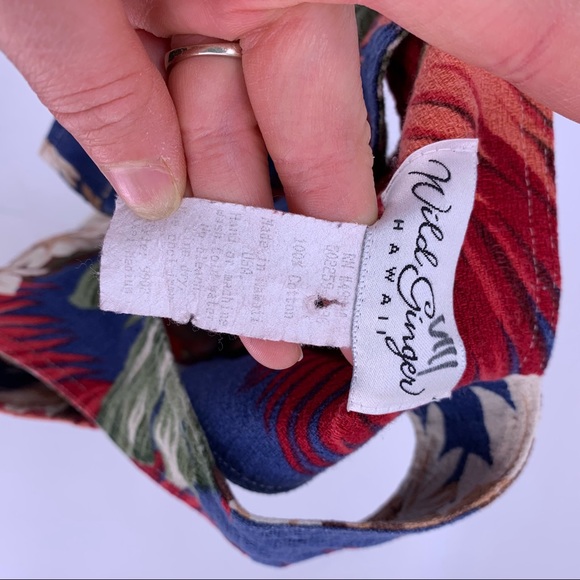 VINTAGE Wild Ginger Hawaiian Sleeveless Mini Dress Size Medium - Picture 4 of 6